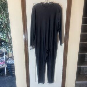 SHEIN Black Long Sleeve Jumpsuit